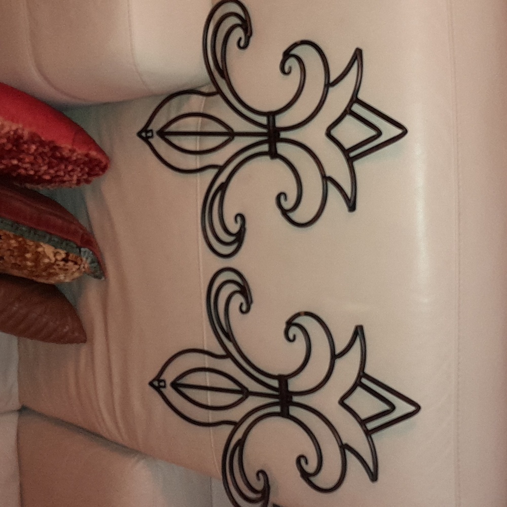 Elegant Black Fleur-de-Lis Wall Decor Set
